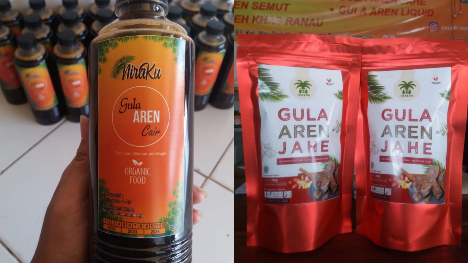 Pelaku UMKM Niraku Gula Aren di Pesawaran