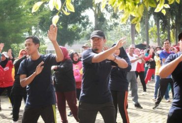 KPU Pesawaran Senam Demokrasi Menyongsong Pemilu 2024