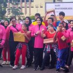Polda Lampung Olahraga Bareng Anak Difabel