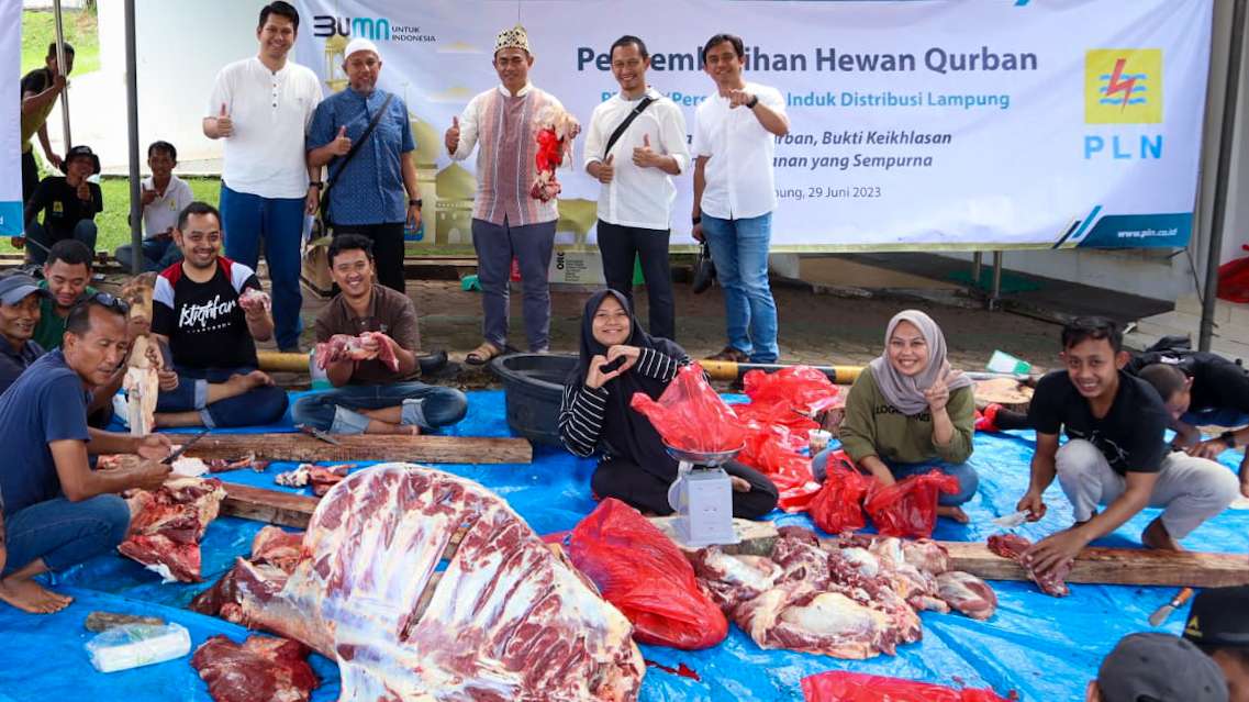 PLN Lampung Salurkan Daging Kurban Iduladha 1444 H