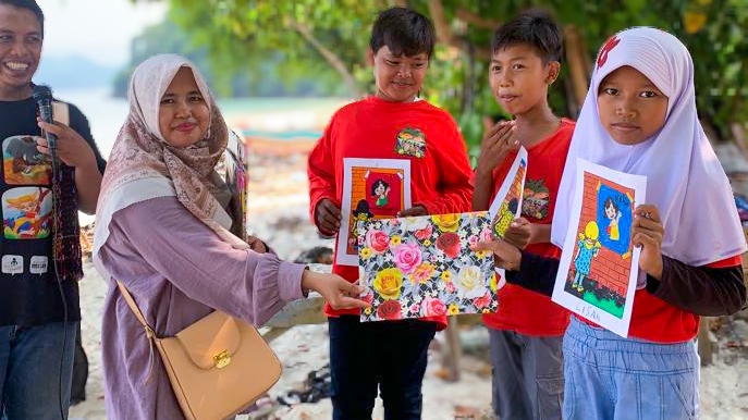 Hari Anak Nasional 2023 di Pulau Tegal Lampung