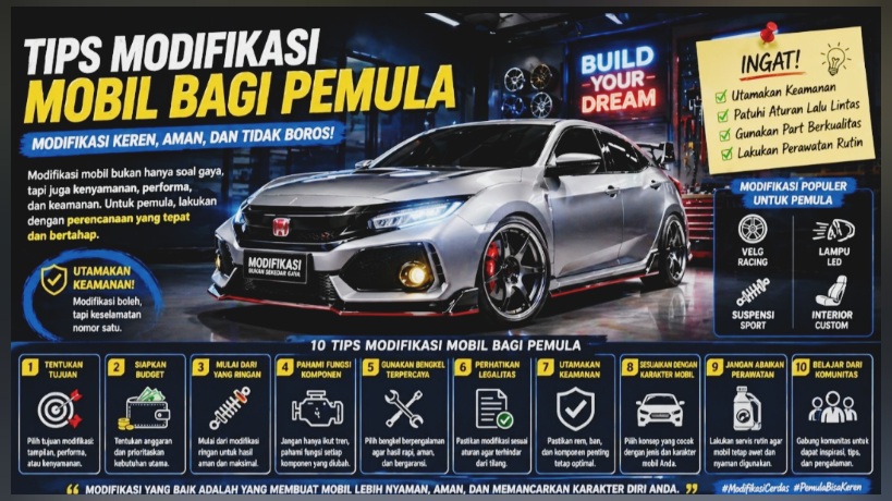 10 Tips Modifikasi Mobil bagi Pemula