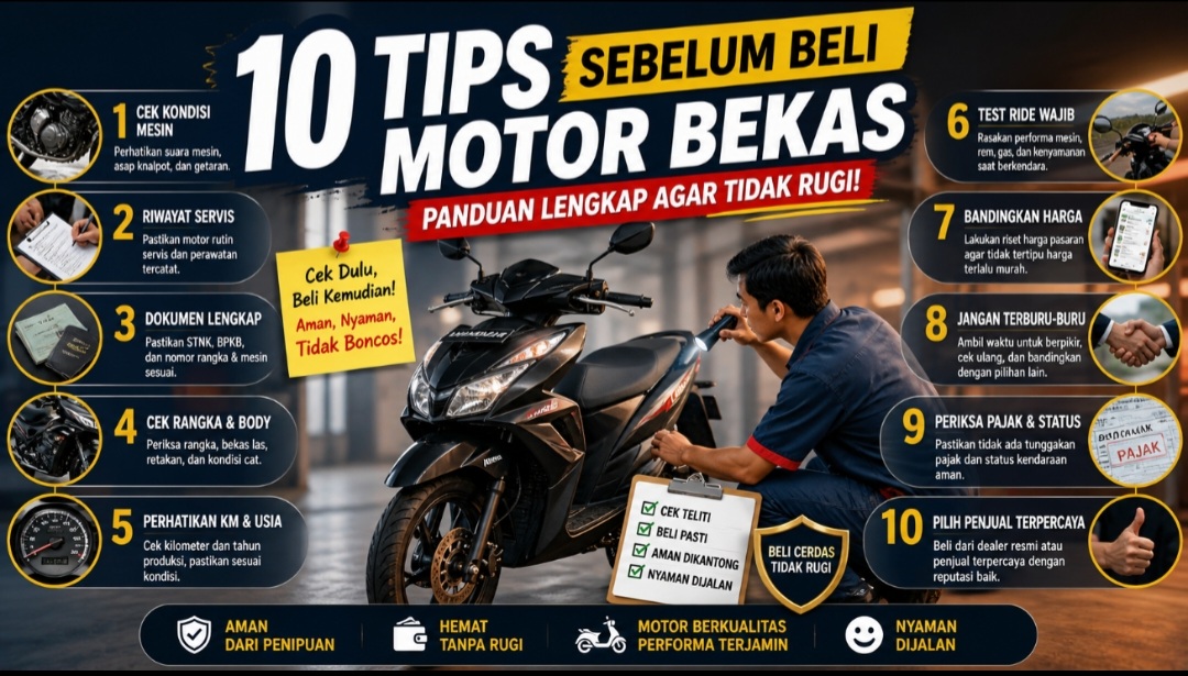 10 Tips Sebelum Beli Motor Bekas
