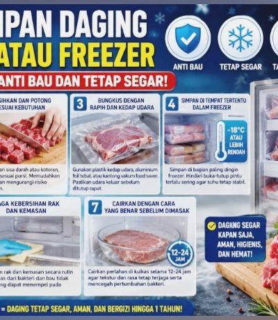 7 Cara Simpan Daging di Kulkas atau Freezer