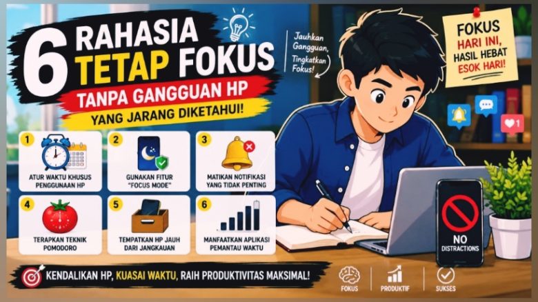 Inilah 6 Rahasia Tetap Fokus Tanpa Gangguan HP