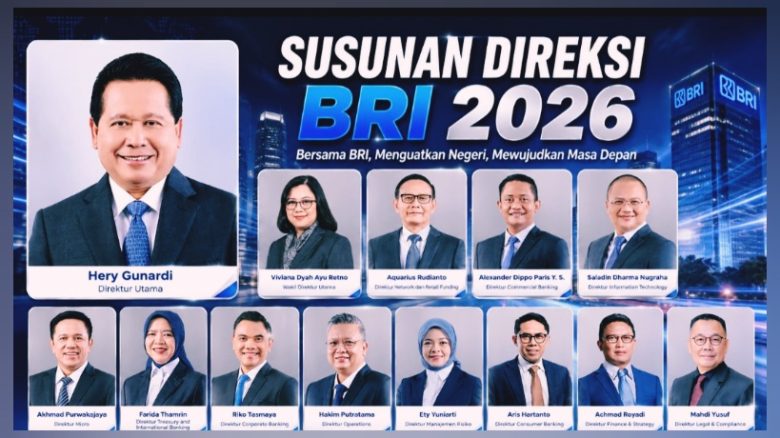 Inilah Susunan Lengkap 13 Direksi BRI 2026