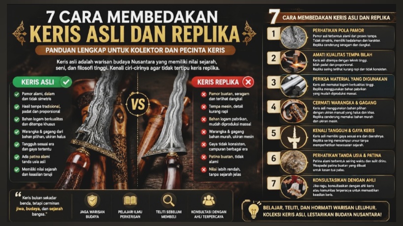 7 Cara Membedakan Keris Asli dan Replika