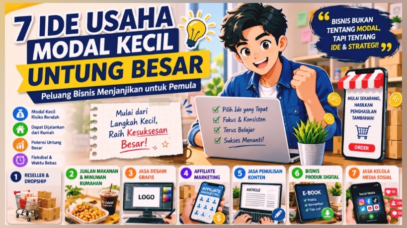 7 Ide Usaha Modal Kecil Untung Besar
