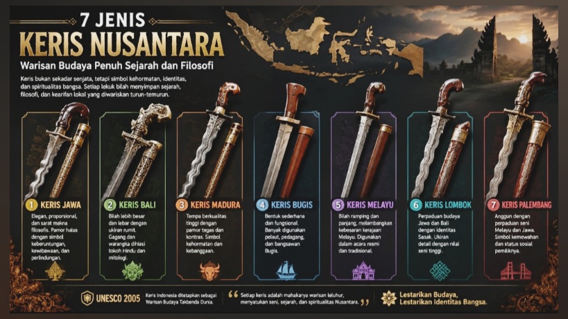 7 Jenis Keris Nusantara yang Paling Dikenal