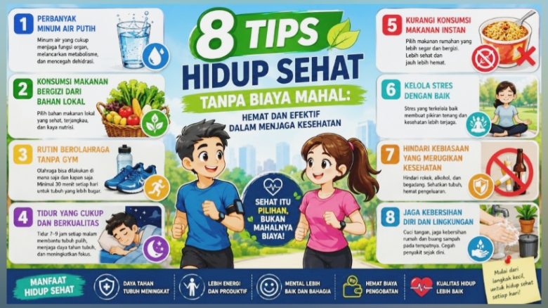 8 Tips Hidup Sehat Tanpa Biaya Mahal