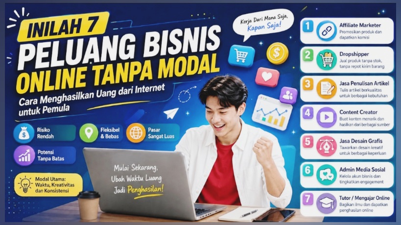 Inilah 7 Peluang Bisnis Online Tanpa Modal