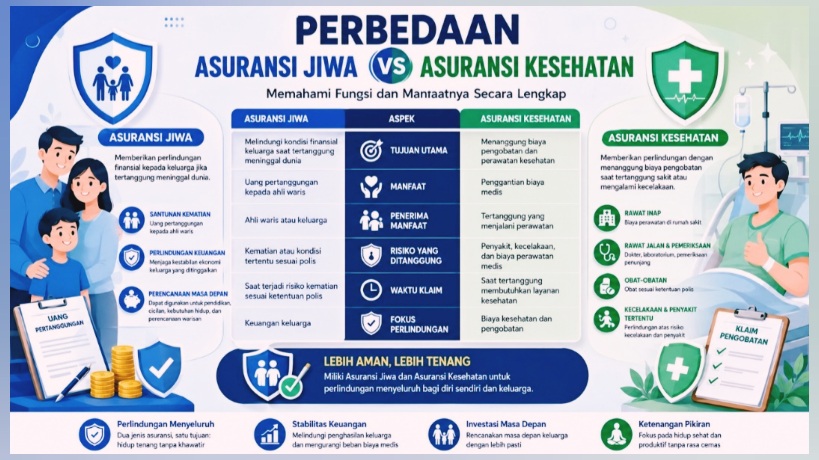 Perbedaan Asuransi Jiwa dan Asuransi Kesehatan