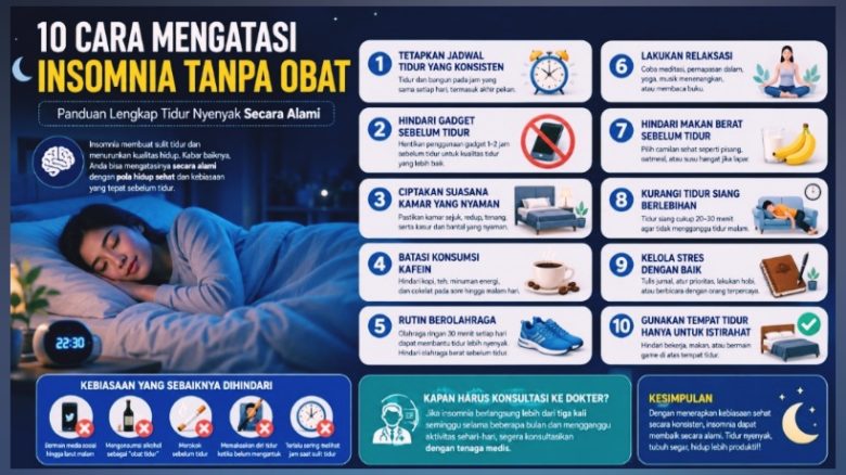 10 Cara Mengatasi Insomnia Tanpa Obat