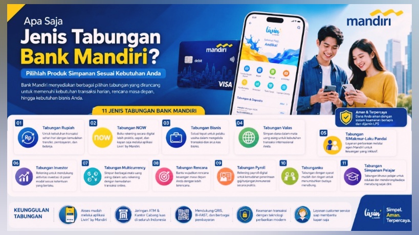 Apa Saja Jenis Tabungan Bank Mandiri