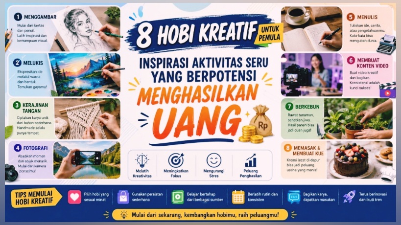 Inilah 8 Hobi Kreatif untuk Pemula