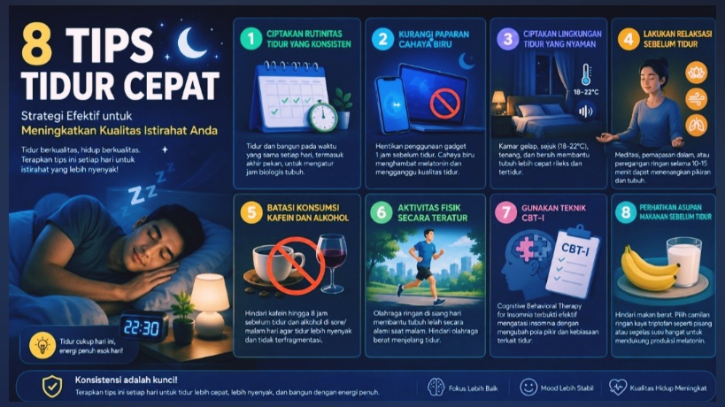 Inilah 8 Tips Tidur Cepat