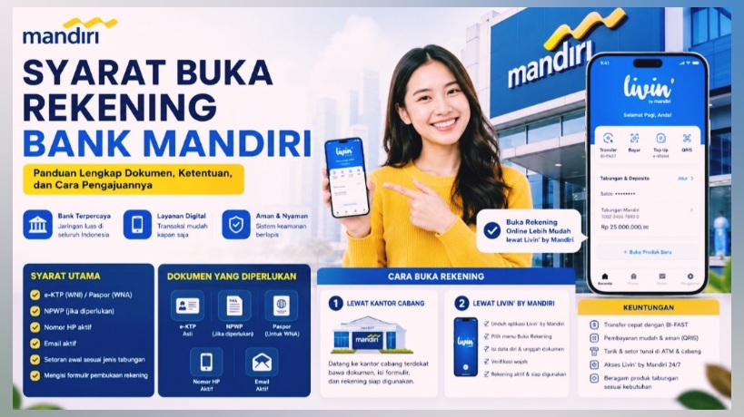 Syarat Buka Rekening Bank Mandiri