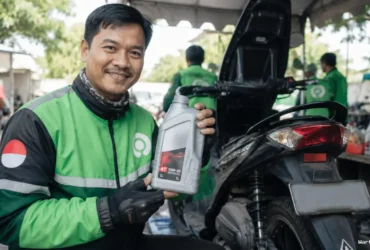 Ganti Oli Gratis untuk Ojol Jadi Bagian Apel Sabuk Kamtibmas di Penjaringan