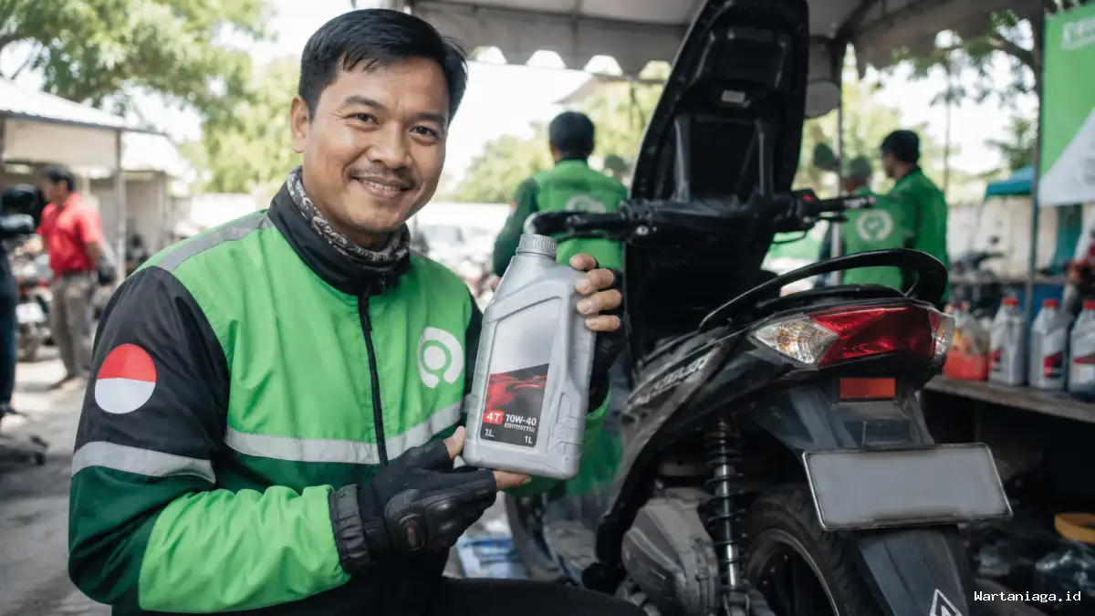 Ganti Oli Gratis untuk Ojol Jadi Bagian Apel Sabuk Kamtibmas di Penjaringan