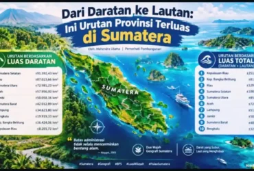 Ini Urutan Provinsi Terluas di Sumatera