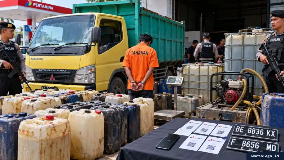 Kasus BBM Bersubsidi: Polisi Bongkar Modifikasi Tangki Truk di Lampung Utara